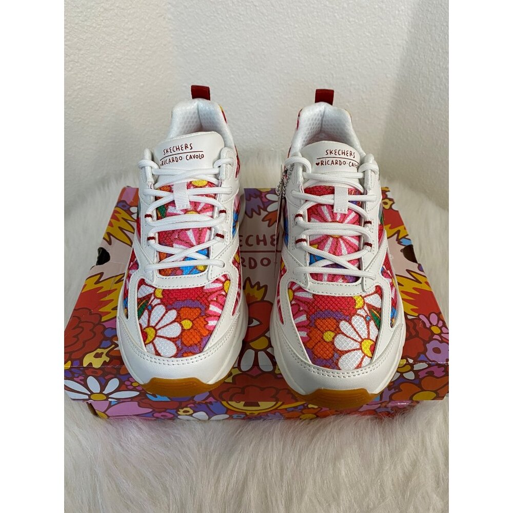 Skechers X Ricardo Cavolo Womens  Size 7 Floral Multicolor, Retro, Cottagecore